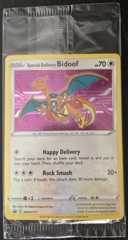 Pokemon Center Special Delivery Bidoof SWSH177 Cosmos Holo Promo - SEALED!